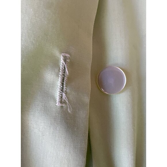 Vintage "The Comfort Coat" Embroidered Sleeveless Nightgown Medium Green & White - Picture 4 of 5